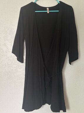 Xhilaration black wrap dress
